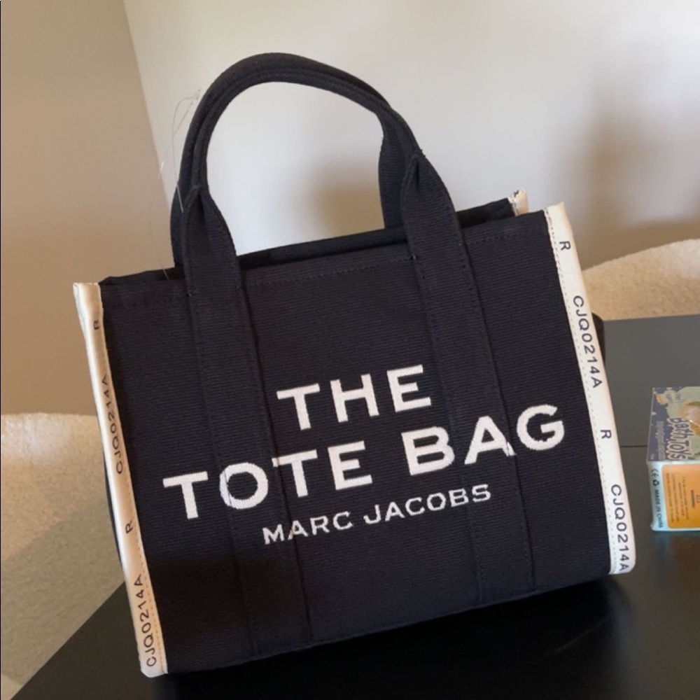 Medium black jacquard tote bag!